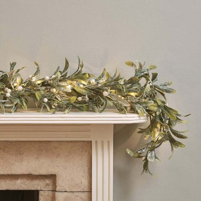 2m Pre Lit Oversized Mistletoe Christmas Garland - image 1