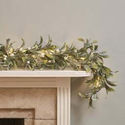 2m Pre Lit Oversized Mistletoe Christmas Garland - thumbnail 1