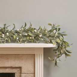 2m Pre Lit Oversized Mistletoe Christmas Garland - thumbnail 2