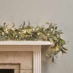 2m Pre Lit Oversized Mistletoe Christmas Garland - thumbnail 1
