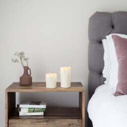 2 Battery Dripping Wax Church LED Pillar Candles - thumbnail 2