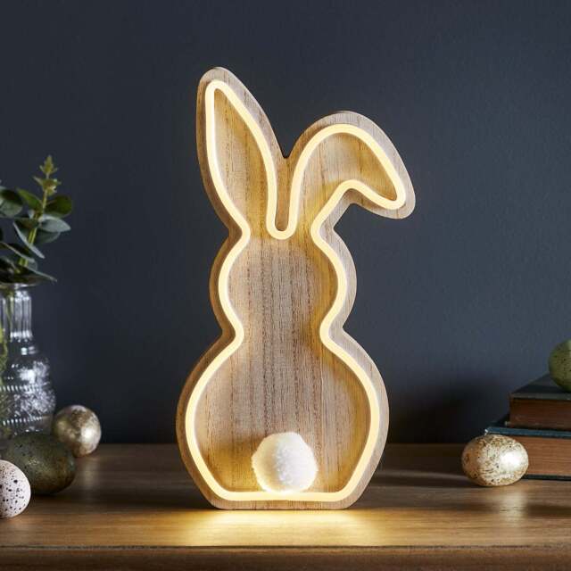 Wooden Bunny Neon Light - image 1