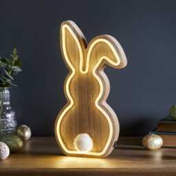 Wooden Bunny Neon Light - thumbnail 2
