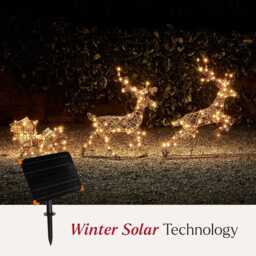 Solar Powered Studley Light Up Reindeer & Sleigh - thumbnail 2