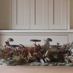 70cm Autumn Winter Trio Candle Holder with TruGlow® Pillar Candles - thumbnail 2