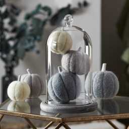 20.5cm Glass Dome Bell Jar With Grey Base - thumbnail 2