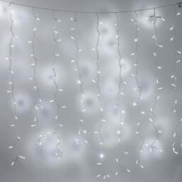 Core Connect 8m x 2m 768 White Connectable Curtain Lights Clear Cable - thumbnail 1