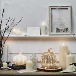 Halloween Neutral Pumpkin & Candle Bundle - thumbnail 1
