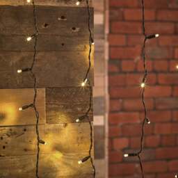 Core Connect 2m x 2m 192 Warm White Connectable Curtain Lights Black Cable - thumbnail 2