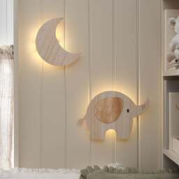 Elephant & Moon Children’s Wall Light