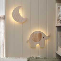 Elephant & Moon Children’s Wall Light