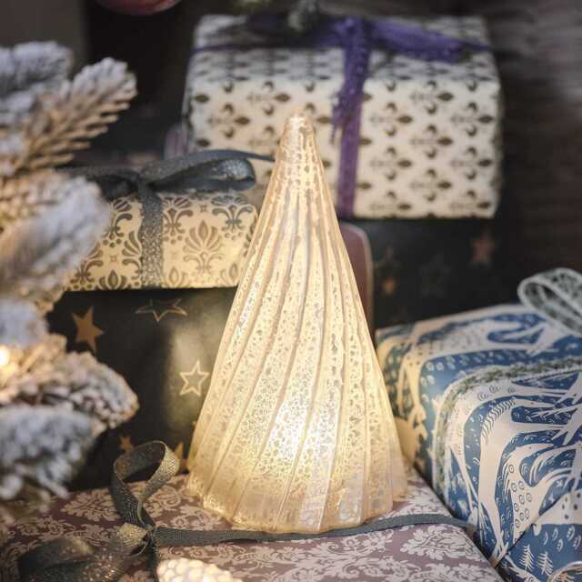 Glass Christmas Tree LED Table Decoration - image 1