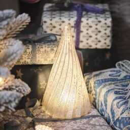 Glass Christmas Tree LED Table Decoration - thumbnail 1