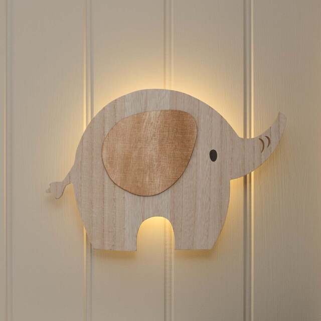 Ernie Elephant Children's Wall Light - image 1