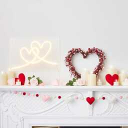Set of 3 Felt Heart Decorations - thumbnail 2