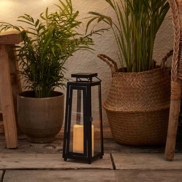 Porto Solar Metal Garden Lantern - image 1