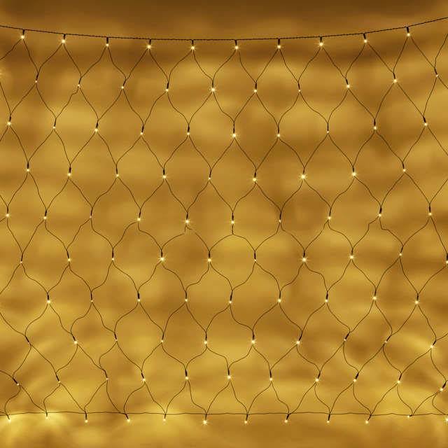 Essential Connect 4m x 1.5m 280 Warm White Connectable Net Lights Green Cable