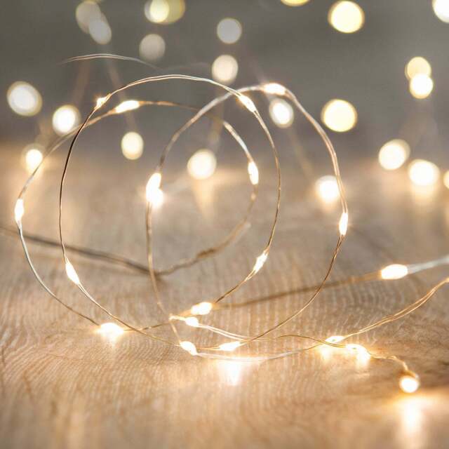 100 Warm White LED Micro Fairy Lights - image 1
