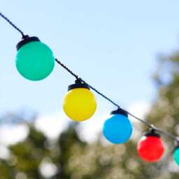 30 Multi Coloured Plug In Festival Festoon Lights - thumbnail 1