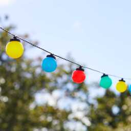 30 Multi Coloured Plug In Festival Festoon Lights - thumbnail 2