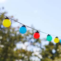 30 Multi Coloured Plug In Festival Festoon Lights - thumbnail 2