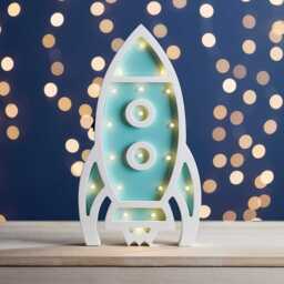 Children’s Rocket Night Light - thumbnail 1