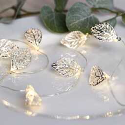 20 Silver Leaf Micro Fairy Lights - thumbnail 2