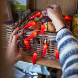 20 Red Chilli Pepper Fairy Lights - thumbnail 2
