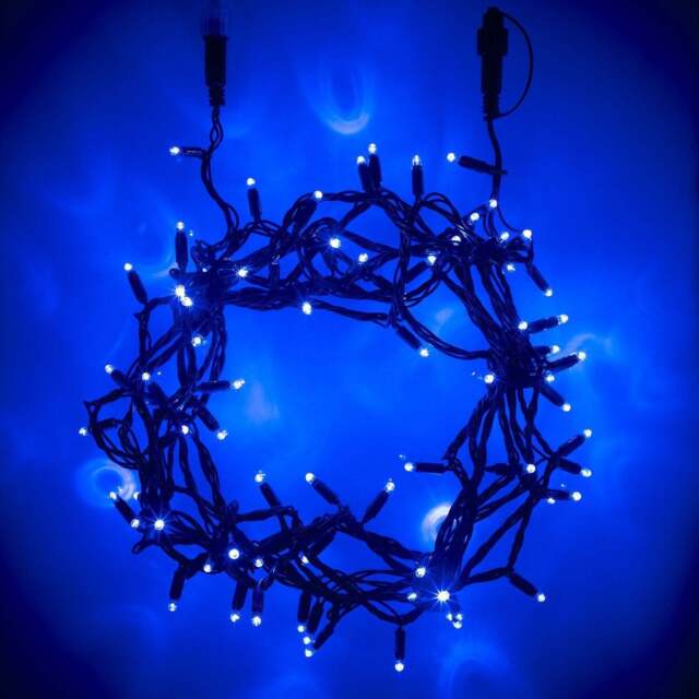 Core Connect 50m 500 Blue Connectable Fairy Lights Green Cable - image 1