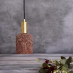Osier Ceramic Pendant Light - Red Iron - Mullan Lighting, 300cm