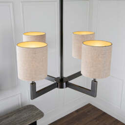 Ealga 4 Arm Chandelier Dark Bronze