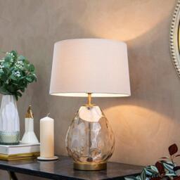 Riom Small Table Lamp (Base Only), With Soft Latte Shade