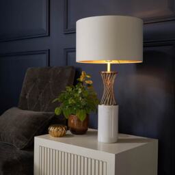 Turia Table Lamp, White