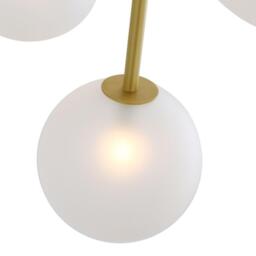 Athens Glass Globe Chandelier - Satin Brass - Mullan Lighting - thumbnail 3