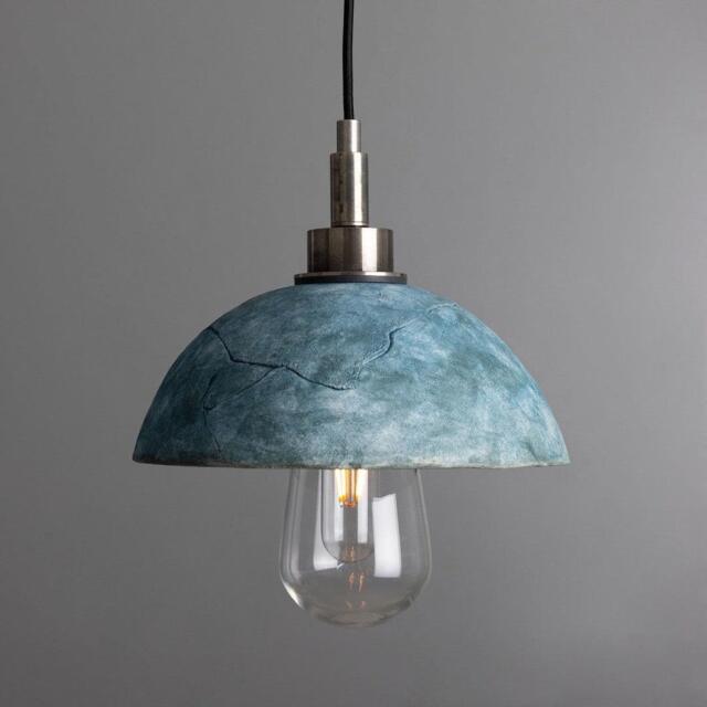 Kingii Ceramic Dome Bathroom Pendant Light - Blue Earth - Mullan Lighting, 100cm