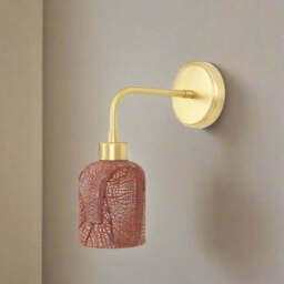 Osier Ceramic Wall Light - Red Iron - Mullan Lighting - thumbnail 1