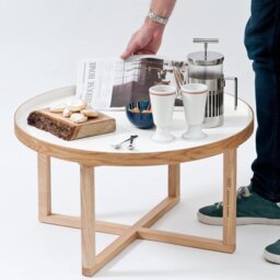 66D Round Coffee Table - White