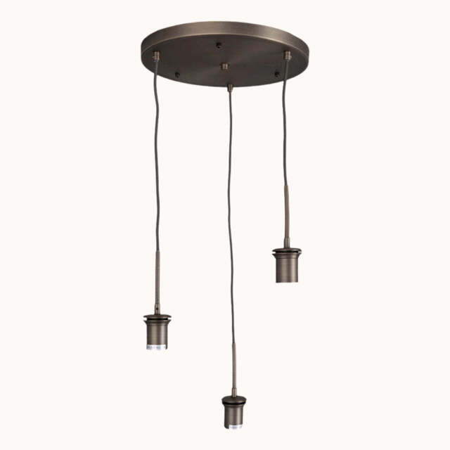 Astley Three Pendant - Dark Bronze, Fitting Only
