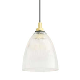 Brooke Pendant Bathroom Light, Natural Brass