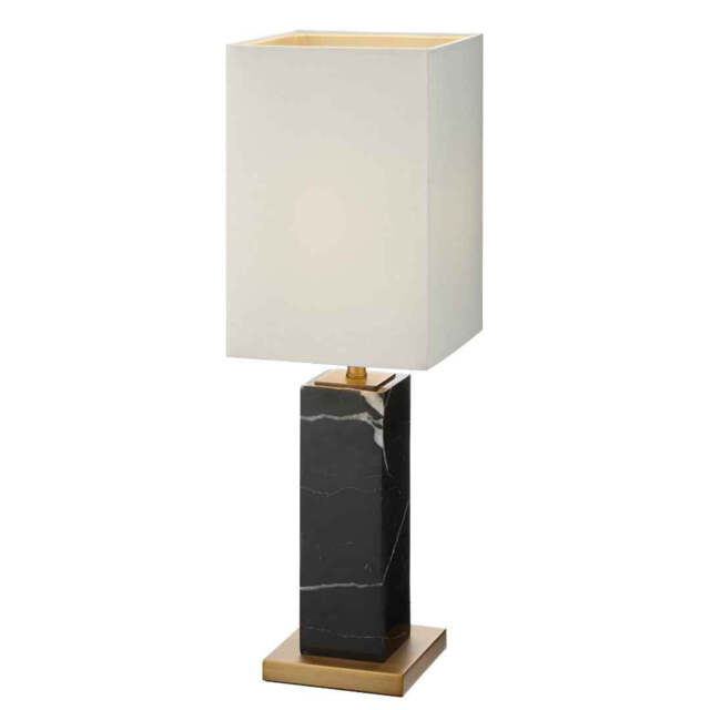 Micaela Table Lamp, Black Marble