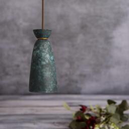 Pando Organic Ceramic Pendant Light - Blue Earth - Mullan Lighting, 300cm
