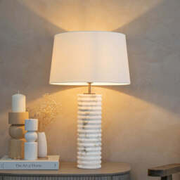 Edel Bronze Table Lamp, With 40cm Opal Shade