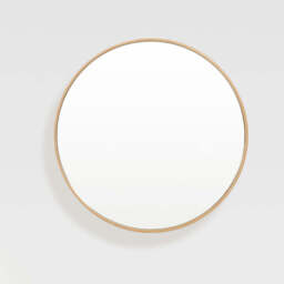 Glance 450 Round Wall Mirror - Natural Oak