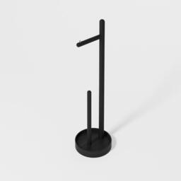 Yoku Freestanding Toilet Roll Holder - Dark Oak - Bathroom Accessories - thumbnail 3