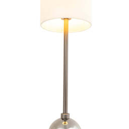 Jarama Table Lamp, Smoke Glass and Gunmetal