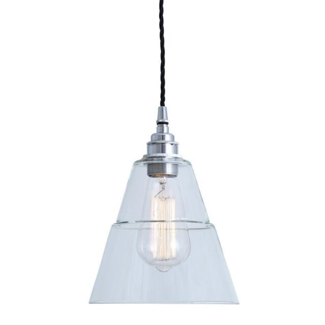 Lyx Clear Glass Pendant Light - Mullan Lighting, Polished Chrome