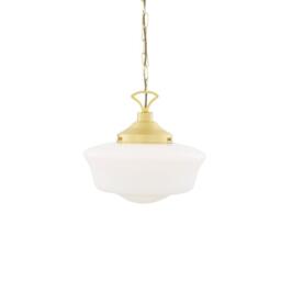 Schoolhouse Pendant Light - Mullan Lighting, Satin Brass / 200cm