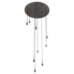 Astley Nine Pendant in Dark Bronze, Fitting Only
