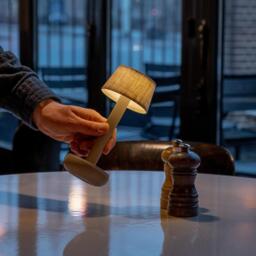 Humble Two Linen Table Lamp - Beige - thumbnail 6