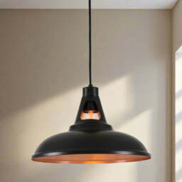Alma Copper Pendant With Black Exterior - Mullan Lighting - 100cm, 200cm